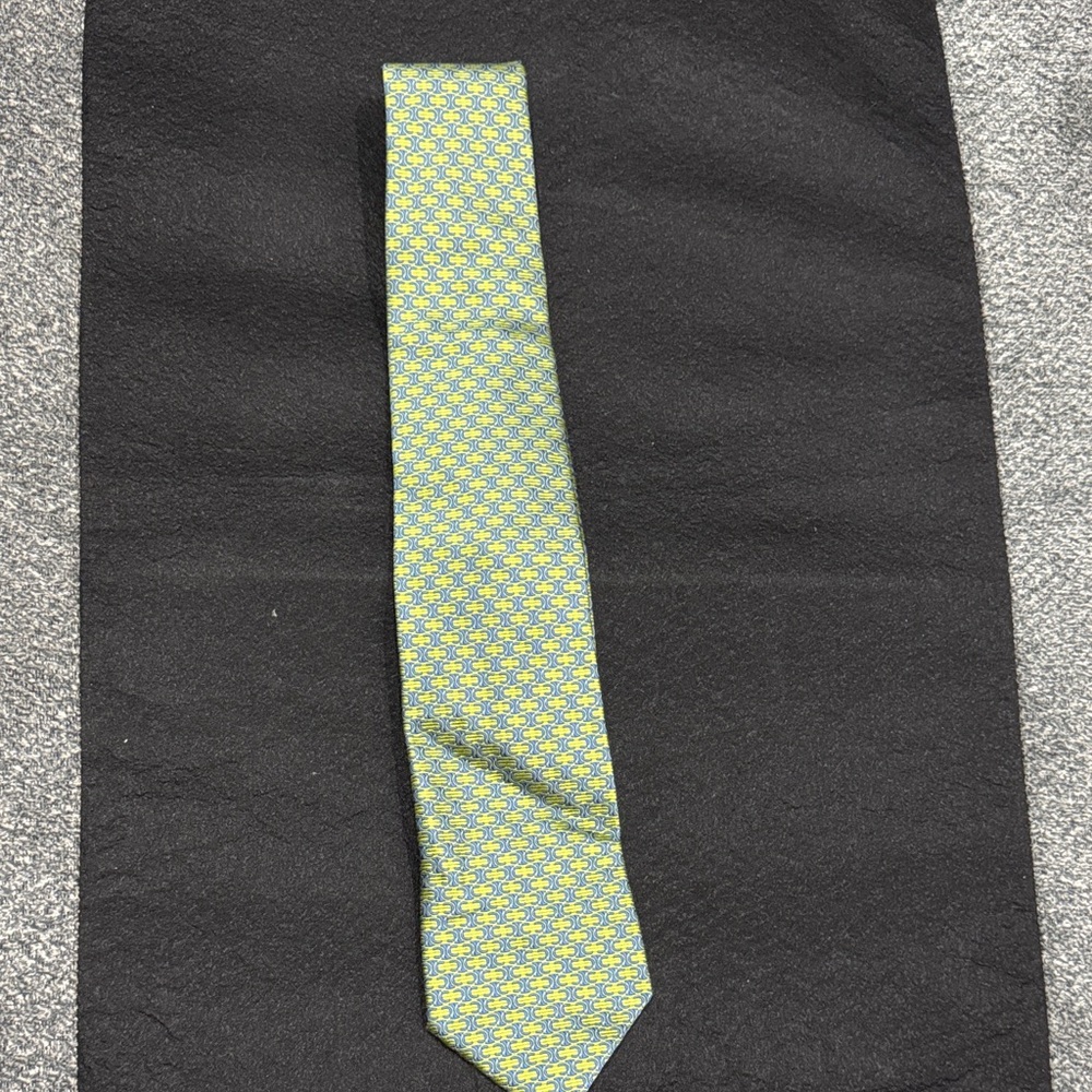 Chopard Green and Yellow Geometric Tie
